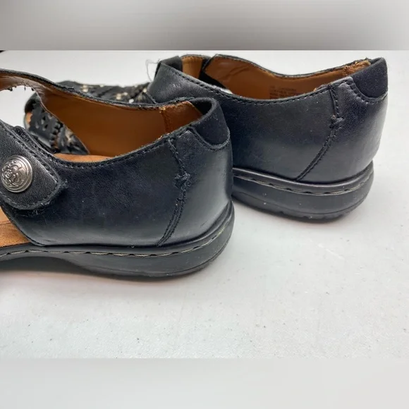 Cobb Hill by New Balance BLK Leather Fisherman Sandals, 7W Fall Sale - Picture 6 of 10